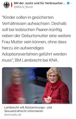 Meldung des BMJV auf Twitter